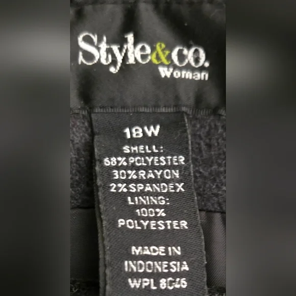 Style & Co. Womens Peacoat - Charcoal Grey - Sz 18W - Picture 4 of 4